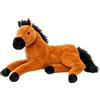 De Car Cavallo Peluche Grande Gigante XXL Morbido Peluche a Forma di Cavallo di cm Bambini Unicorno Giocattolo Colore Marrone, Bianco, Nero da XXL Gigante Animale Grande Sdraiato Toys (Marrone)