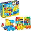 Fisher Price Costruzioni-MEGA Bloks - Impara con il treno, trenino con blocchi dell`alfabeto per imparare le lettere e suoni realistici-Fisher Price-Eta 1+