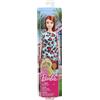 Mattel Barbie- Bambola con Capelli Rossi, Vestitino Decorato con Cuoricini e Sneakers Giocattolo per Bambini 3+ Anni, GHW48