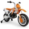 Colibrì Moto Cross per Bambini con Batteria 12V, Dimensioni 116x59x80cm, Altezza Seduta 50cm, Velocita 5-6km/h, Stabilizzatori, Ruote con Banda Gommata, Freno Elettrico, Supporta fino a 50kg, Adatto dai 3 Anni in Su, Licenza KTM