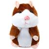 De Car Criceto "Teleminkia" Fiorello Viva Rai 2 Giocattolo di Criceto Parlante peluche Ripete sempre quello che dici Elettronico criceto Parlante per Regali di bambini (Marrone chiaro)