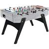 Garlando Calciobalilla G-2000 rovere-grigio aste rientranti piano gioco corto in vetro