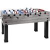 Garlando Calciobalilla G-500 rovere-grigio aste rientranti piano gioco corto in vetro