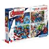 Clementoni Puzzle-Supercolor Puzzle Marvel Aengers, 4 puzzle progressivi 20pcs,60pcs,100pcs,180pcs-Clementoni-Eta 3+