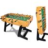 Teorema 68063 - Calciobalilla Pieghevole, in Legno, con Aste Telescopiche, Dimensione: 158x45x85cm
