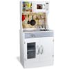 Cucina Legno per Bambini con Luci e Suoni 2 Anni Cucina Giocattolo in Legno per Bambini Altezza 45 cm Grande Bianca
