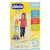 Chicco - Gioco Impilabile Torre con Palline, 6 Tazze Impilabili e 4 Palline, Base con Puzzle, Effetto Sorpresa, 6-36 Mesi