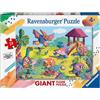 Ravensburger - Puzzle Dinosauri al parco giochi, Collezione 24 Giant Pavimento, 24 Pezzi, Eta Raccomandata 3+ Anni