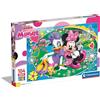 Clementoni- Minnie Minnie`s Happy Helpers Supercolor Puzzle, Multicolore, 104 Pezzi, 23708