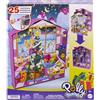 Polly Pocket - Calendario dell'Avvento, Playset Casa di Pan di Zenzero con 25 Soprese a Tema invernale, include 2 Bambole e tanti Accessori, Giocattolo per Bambini, 4+ Anni, HKW16