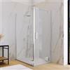 DEGHI Box doccia 140X90 cm battente con vetro anticalcare trasparente e profilo cromo 200h - Artego