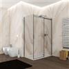 DEGHI Box doccia 80x120 cm scorrevole vetro anticalcare trasparente profilo cromo 195h - Rail