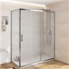 DEGHI Box doccia 65x160 cm anta scorrevole vetro opaco profilo cromo 195h - Moritz