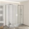 DEGHI Box doccia 65x160 cm doppio scorrevole vetro opaco profilo cromo 195h - Moritz