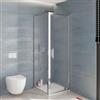 DEGHI Box doccia 65x70 cm anta battente vetro opaco profilo cromo 195h - Moritz