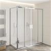 DEGHI Box doccia 80x180 cm doppio scorrevole vetro opaco profilo cromo 195h - Moritz
