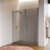 DEGHI Box doccia nicchia 160 cm battente 70 cm e lato fisso con vetro temperato opaco e profilo cromo 195h - Nilo