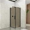 DEGHI Box doccia 65x70 cm battente 70 cm con vetro temperato bronzato e profilo nero 195 h - Nilo