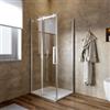 DEGHI Box doccia 80x90 cm scorrevole in vetro anticalcare trasparente e profilo cromo 200h - Lucy