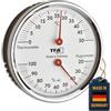 TFA Dostmann Termoigrometro analogico, 45.2041.42, con anello in metallo, per il monitoraggio di temperatura e umidità, argento