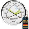 TFA Dostmann Termometro Igrometro analogico igrometro con anello in metallo 45.2024.IT, misuratore di umidità, multicolore, con scala italiana