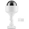 Lazmin112 Videocamera di Sicurezza fittizia, Finta Cupola Esterna per Interni Videocamera di sorveglianza a LED con Sicurezza Solare a Rotazione di 360 °