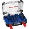 Bosch Professional 9 pz. Set di Seghe a Tazza Expert Tough Material (per Legno con Metallo, Ø 22-68 mm, Accessorio Trapano a Percussione)