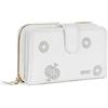 SKPAT - Portafoglio Donna Piccolo con Chiusura a Zip. Grande con Scomparto per Carte, Firmato. Carte RFID, Bianco