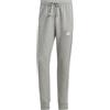 adidas Essentials French Terry Tapered Cuff 3-Stripes Joggers Pantaloni sportivi, Medium Grey Heather/White, L Tall 3 inch Uomo