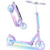 BELEEV V8 Monopattino Pieghevole, Altezza Regolabile, con Ruote Grandi 200mm, LED Illuminate Stem & Deck, per Bambini e Adulti Fino a 100KG, Cinghia di Trasporto