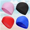 LPAMABA 4 Cuffie da Nuoto Donna Cuffie Piscina Cuffia Piscina in Tessuto di Poliestere e Spandex Cappello da Nuoto Elastico per Donna e Ragazza per Capelli Lunghi e Corti, Rosso, Nero, Blu, Rosa