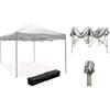 eacommerce Gazebo Richiudibile 3x4,5 metri Bianco Telo in PVC Impermeabile per Banchetti