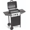 Ompagrill Barbecue gas double cooking system 2 ompagrill fuochi 2 cm 98x43 altezza 100cm