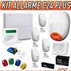 AMC ITALIA KIT ALLARME FILARE PROFESSIONALE AMC C24 PLUS DOPPIA TECNOLOGIA CHIAVE SIRENA