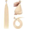 YANTAISIYU Flat Tip Extension Capelli Veri Cheratina 50g Bonding Extension Capelli (40cm #60 biondo platino)