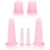 GWAWG 6Pcs Set di terapia di coppettazione in silicone,set di coppettazione del corpo facciale coppa di massaggio naturale del viso, coppa anti-cellulite per la cura del viso corpo schiena occhi collo