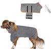 Meinraum Accappatoio Cane Microfibra, Super Assorbente Asciugamano per Cani, Morbido Regolabile Dog Bathrobe, Cappotto di Asciugatura per Cani e Gatti di Tutte le Razze (S)