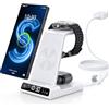 ZenGoose Caricatore Wireless per Samsung Galaxy S25 Ultra, Wireless Charger per Samsung Orologio Digitale per Samsung Galaxy Watch 8/7/Ultra/6, Caricabatterie a Induzione per Galaxy S24, Z Fold 7,Active 2,Buds