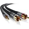 Primewire - 10m Cavo Jack RCA a Y - Cavo Adattatore Jack 3,5mm RCA Stereo - 2X RCA Maschio e 1X Jack Maschio Stereo - Cavo per Amplificatori, Audio PC, Hi-Fi, Strumenti Musicali