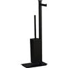 Colombo Design Piantana Units B9107DNM NERO MATT Destra Con Porta Rotolo e Porta Scopino