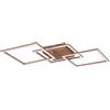 Trio Leuchten Reality LED Plafoniera Trail R64493165, Metallo Caffè, con LED 31 Watt