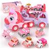 usrela Camion Macchinine 2 3 4 Anni, 7 in 1 Camion Giocattoli per Ragazza di 1 2 3 Anni, Camioncino con Suoni e Luci, Regalo di Compleanno Natalizio per 1 2 3 Anni, 6 Mini Automobili