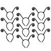 Lezevn 9 fasce per capelli a forma di farfalla, con antenna, accessorio per costume di Halloween, colore: nero