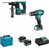 Makita CLX235SMJ - Set di utensili elettrici da 12 V, 4 Ah