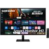 Samsung Smart Monitor M7 Nero - 32'' VA, UHD 4K (3840 x 2160), 60Hz, 4ms, Inclinabile, 2 HDMI (2.0), USB-C (65W), 3 USB-A, Smart TV, Gaming Hub