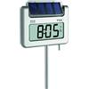 TFA Dostmann AVENUE PLUS Termometro digitale, 30.2030.54, da giardino con illuminazione solare, Argento