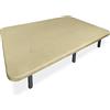 Somnia Descanso - Base imbottita 3D extra rinforzata, grande stabilità con 5 barre trasversali e 6 gambe metalliche filettate da 27 cm, 90 x 190, beige