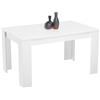 amuéblate online Mesa de Comedor Extensible, Modelo y Funcional Tavolo da Pranzo allungabile Modello Austin, Robusto e Funzionale, Legno, Bianco, 138-198 cm (Largo) x 88 cm (Ancho) x 76 cm (Alto)