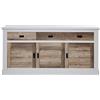 Jahnke Credenza, legno ingegnerizzato, rovere canyon/bianco, taglia unica