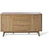 Jahnke Credenza, Legno ingegnerizzato Metallo, Rovere Montana NB, Taglia Unica